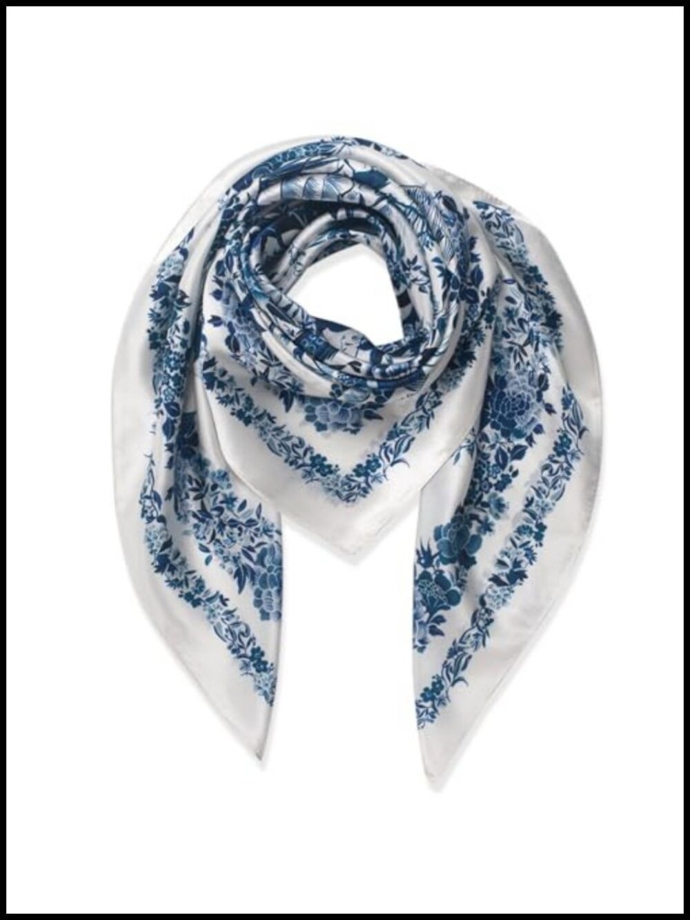 100% Mulberry Silk Scarf 35in Large Square Lightweight Headscarf Shawl Hair Wrap